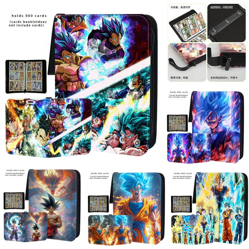 Kids Zipper Toys - อะนิเมะดราก้อนบอล soku vegeta frieza 400-900ชิ้นการ์ดเกมหนังสือมีซิปตัวยึด Vmax