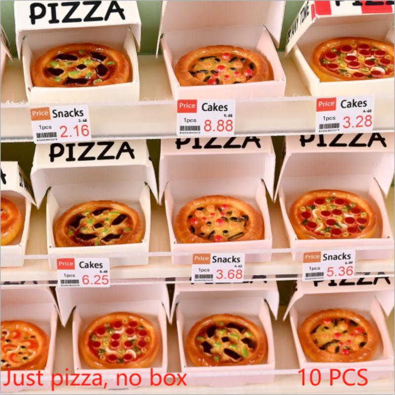 Kids Toys Kitchen - ของเล่นจำลองอาหารในครัวขนาดเล็ก 10 ชิ้น รูปแบบพิซซ่า ของตกแต่งบ้าน ของเล่นเด็ก