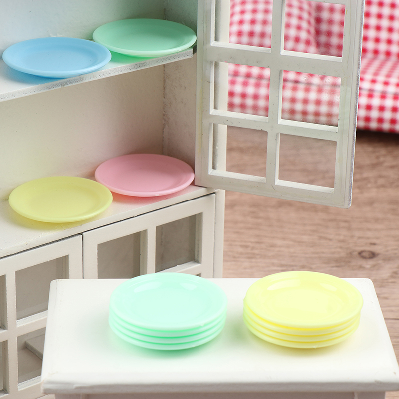 Kids Toys Kitchen - จานอาหารขนาดเล็กสำหรับบ้านตุ๊กตา5ชิ้นจานอาหารจำลองอุปกรณ์ครัวสำหรับตกแต่งบ้านตุ๊กตาของเล่นแกล้งเล่นสำหรับเด็ก