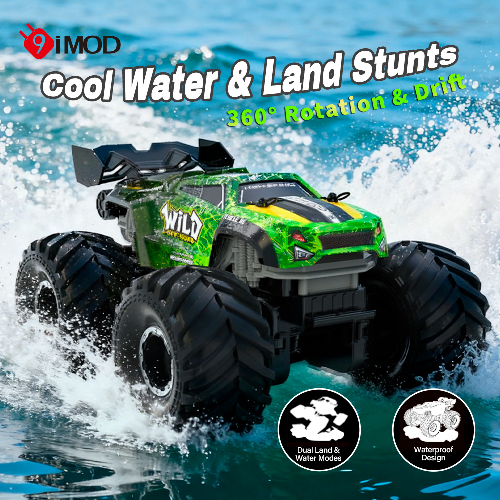 Kids Toys Long Island - รถบรรทุกมอนสเตอร์สะเทินน้ำสะเทินบก 9IMOD RC ขับเคลื่อน 4 ล้อ