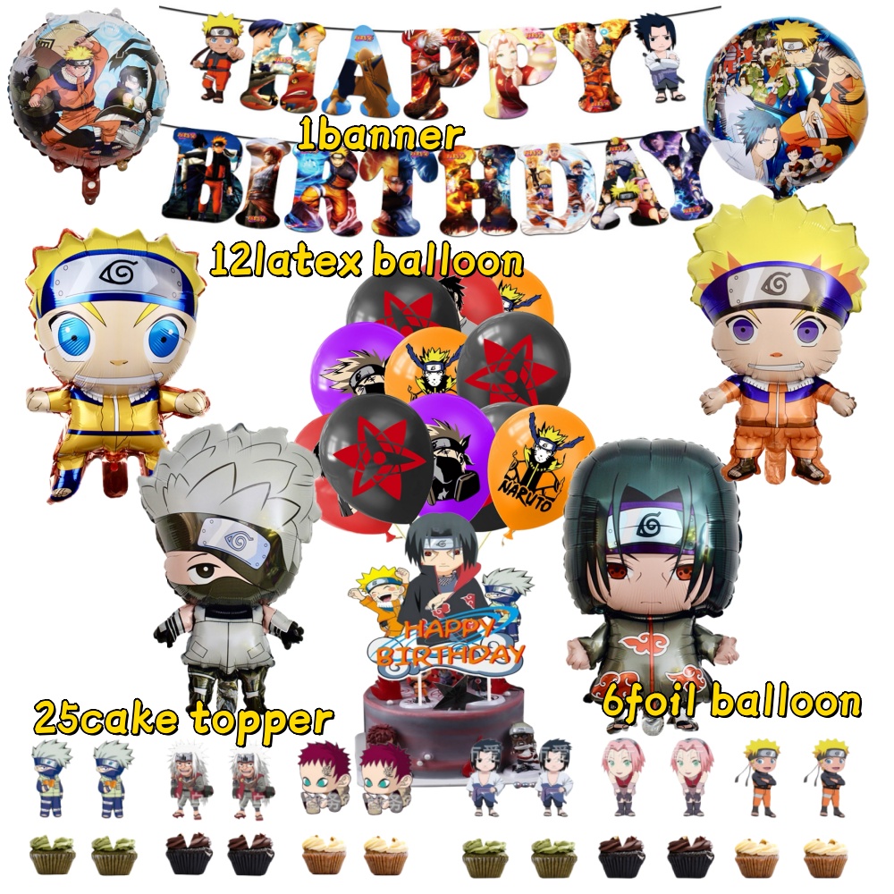 Banner Kids Toys - ลูกโป่งฟอยล์ลายนารูโตะ ขนาด 12 นิ้ว ลูกโป่งลาเท็กซ์ DIY
