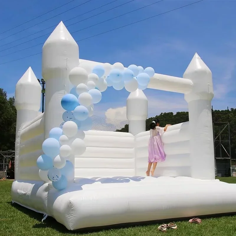 Kids Toys Rental - 3 M/4 M สีขาว/สีดําปราสาท Bounce House