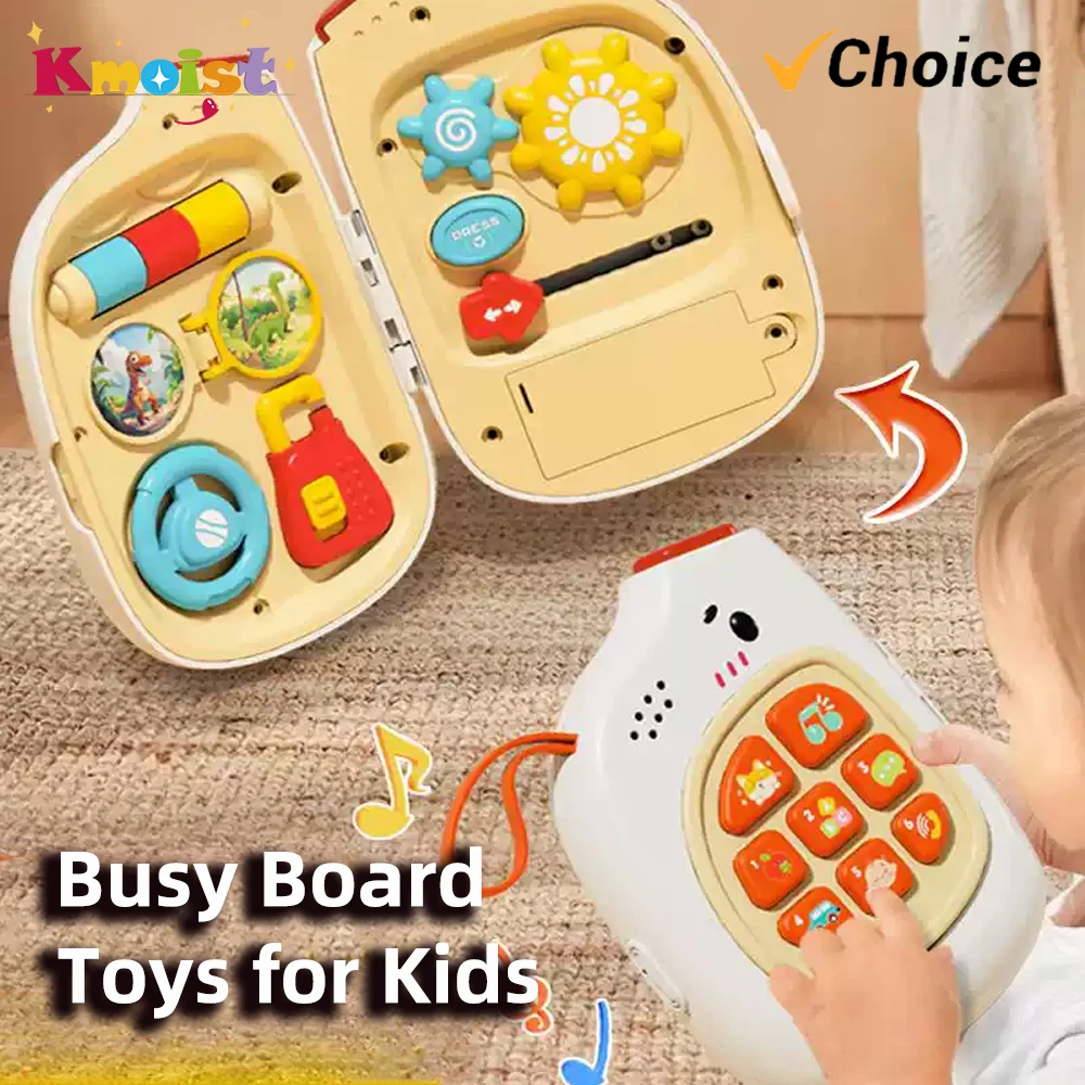 Kids Toys Elephant - ของเล่นโทรศัพท์มีเสียงดนตรี2 in 1ของเล่นฝึกประสาทสัมผัสของเล่นเล่าเรื่องตลกช้างน่ารักของเล่นกระดานไม่ว่างสำหรับเด็กของขวัญปีใหม่