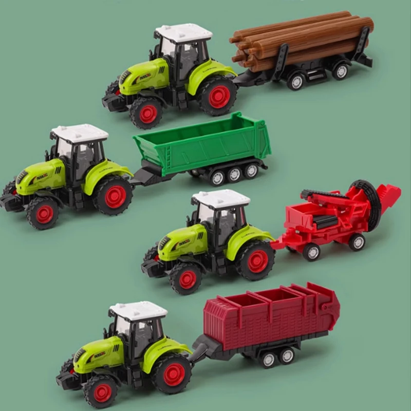 Kids Toys Vehicle - รถแทรกเตอร์เฉื่อย รถแทรกเตอร์สำหรับฟาร์ม รถบรรทุกขนส่ง เครื่องบดแบบจำลอง รถเด็กเล็ก ของเล่นเด็กผู้ชาย