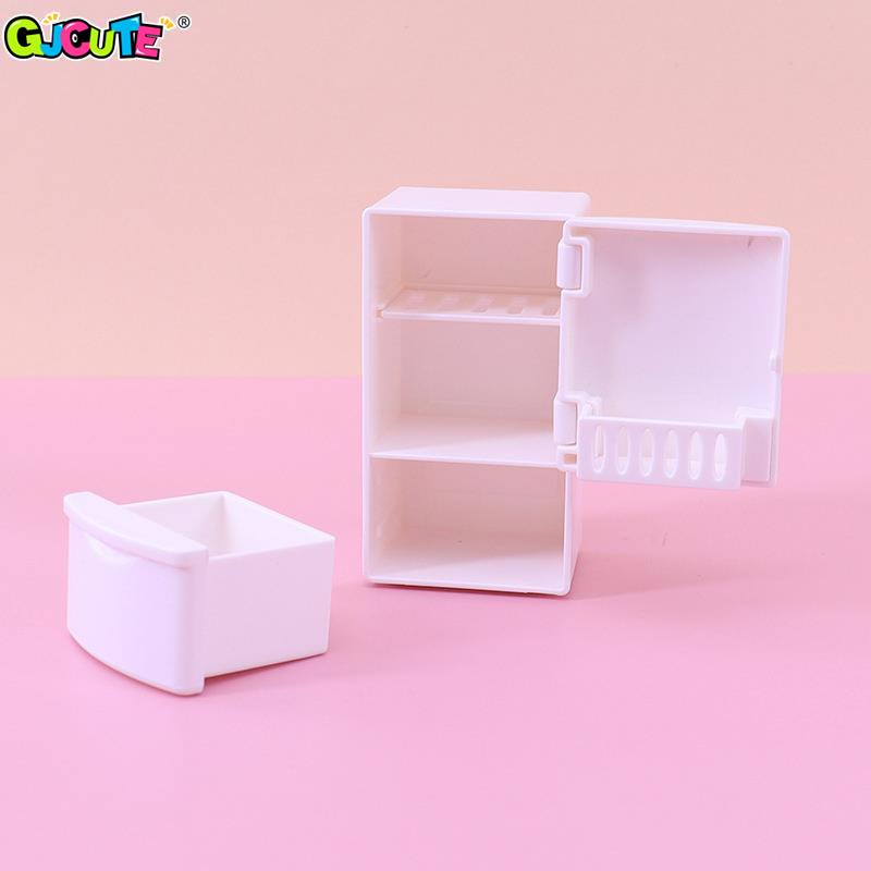 ตู้เย็นขนาดเล็ก1/12พร้อมชุดอาห - Kids Toys Kitchen บทวิจารณ์และราคา