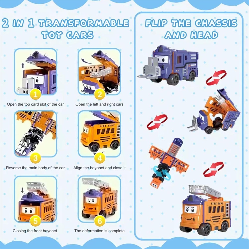Flip Racers Transformable Cars - Kids Toys Vehicle บทวิจารณ์และราคา
