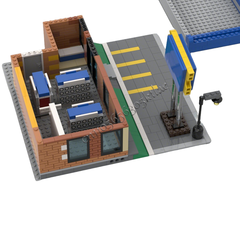 717 ชิ้น MOC ชุดตัวต่ออาคารร้า - Kids Toys Rental บทวิจารณ์และราคา