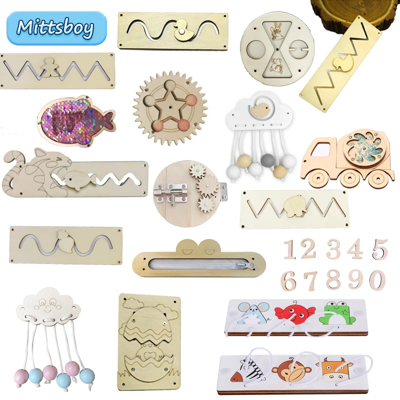 DIY Busy Board Montessori ของเ - Kids Zipper Toys บทวิจารณ์และราคา