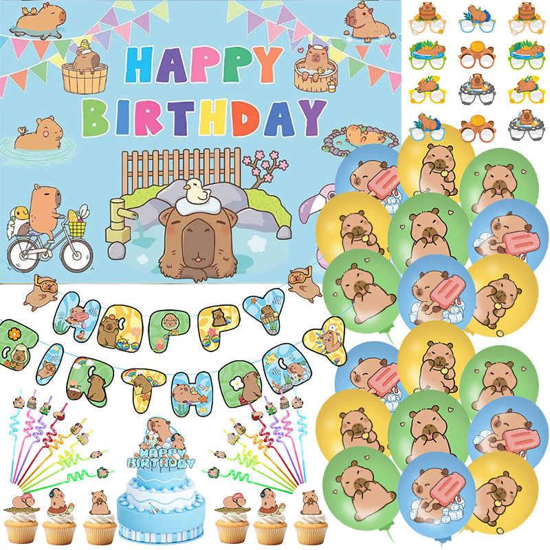 การ์ตูน Capybara Party Supplie - Banner Kids Toys บทวิจารณ์และราคา